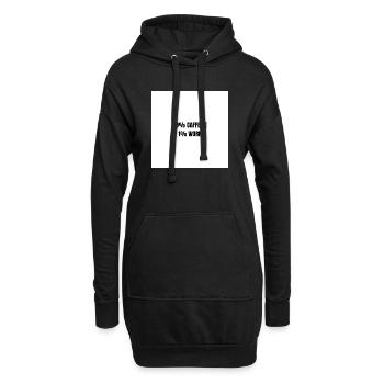 99% Koffein 1% Arbeit - Hoodie-Kleid - Schwarz - Vorne