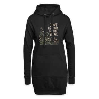 Wildflower Wit: I Didn't Plant This - Sweat-shirt à capuche long Femme - noir - Devant