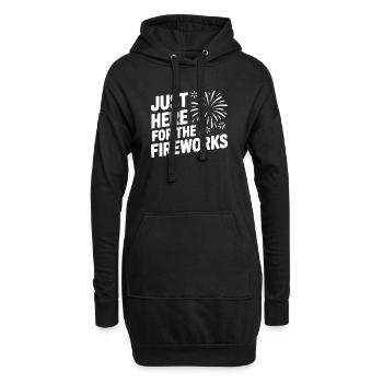 Nur hier für das Feuerwerk - Hoodie-Kleid - Schwarz - Vorne
