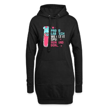 Laboratory Biologie Chemie Mikroskop Labor - Hoodie-Kleid - Schwarz - Vorne
