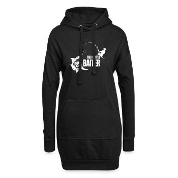 Thème de l’appât Maître Pêcheur - Sweat-shirt à capuche long Femme - noir - Devant