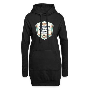 40 Jahre Erfahrung im Erwachsenen-Vortäuschen - Hoodie-Kleid - Schwarz - Vorne