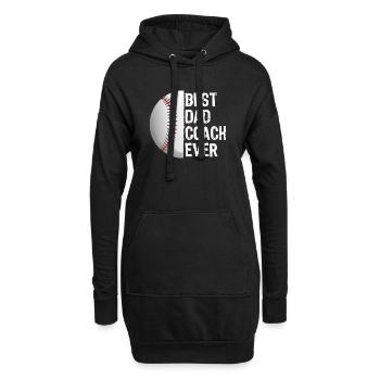 Bester Vater-Trainer aller Zeiten Baseball-Tee - Hoodie-Kleid - Schwarz - Vorne
