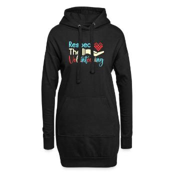 Appréciation du bénévole Respect du bénévole - Sweat-shirt à capuche long Femme - noir - Devant