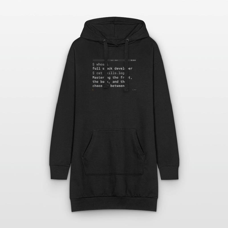 Conception de terminaux développeurs Full Stack Sweat-shirt à capuche long Femme