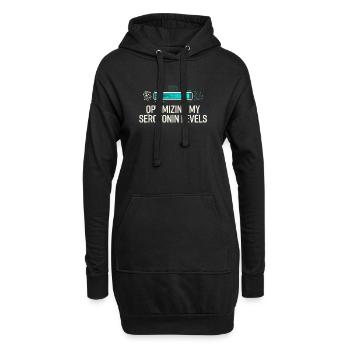 Serotonin Optimizing - Hoodie-Kleid - Schwarz - Vorne