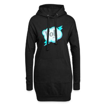 Volljährigkeit - 18. Geburtstag - Hoodie-Kleid - Schwarz - Vorne
