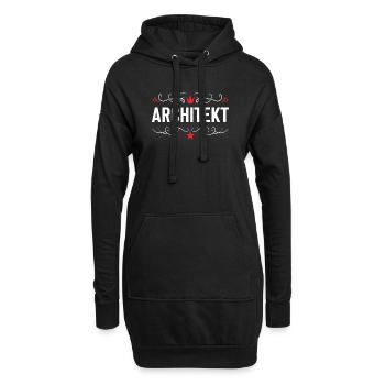 Architekt Beruf - Hoodie-Kleid - Schwarz - Vorne