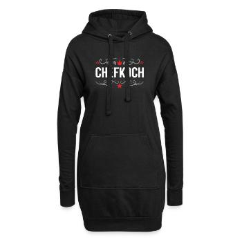 Chefkoch Kochen - Hoodie-Kleid - Schwarz - Vorne