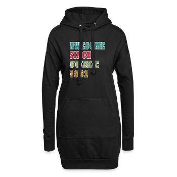 Depuis juin 1961, anniversaire du millésime - Sweat-shirt à capuche long Femme - noir - Devant