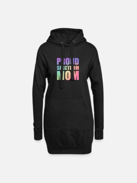 Proud Spectrum Mom - Hoodie Dress - black