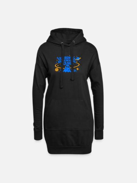 CURRENTLY SOMEWHERE ELSE - Hoodie Dress - black