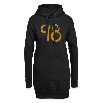 98 - Hoodie-Kleid - Schwarz - Vorne