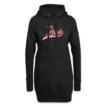 Team Bride College Style! Bachelor Party Bridal Crew Design - Hoodie Dress - black - Front