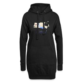 Wattvogel_2 - Sweat-shirt à capuche long Femme - noir - Devant