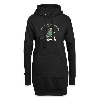 All My Troubles Are Soap Bubbles - Hoodie-Kleid - Schwarz - Vorne