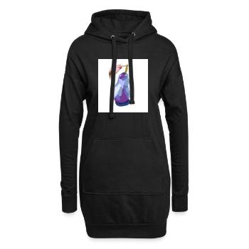 Birne in Pastellfarben Zusammenfassung - Hoodie-Kleid - Schwarz - Vorne
