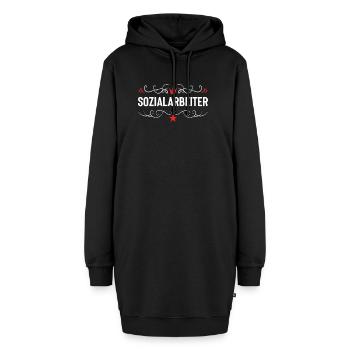 Sozialarbeiter Beruf - Hoodie-Kleid - Schwarz - Vorne - AI Model Female 172 light (172cm)