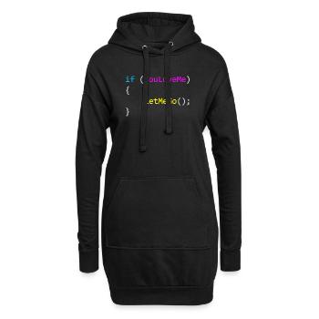 if (youLoveMe) { LetMeGo(); } C# Code - Hoodie-Kleid - Schwarz - Vorne
