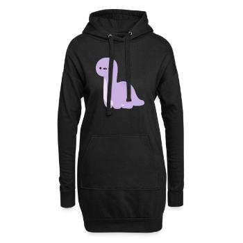 Brachiosaurus Lulu - Sweat-shirt à capuche long Femme - noir - Devant