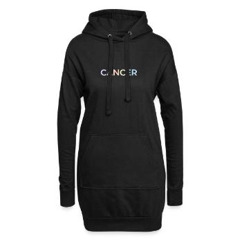 Pastell-Krebs-Bewusstseinsbriefe - Hoodie-Kleid - Schwarz - Vorne