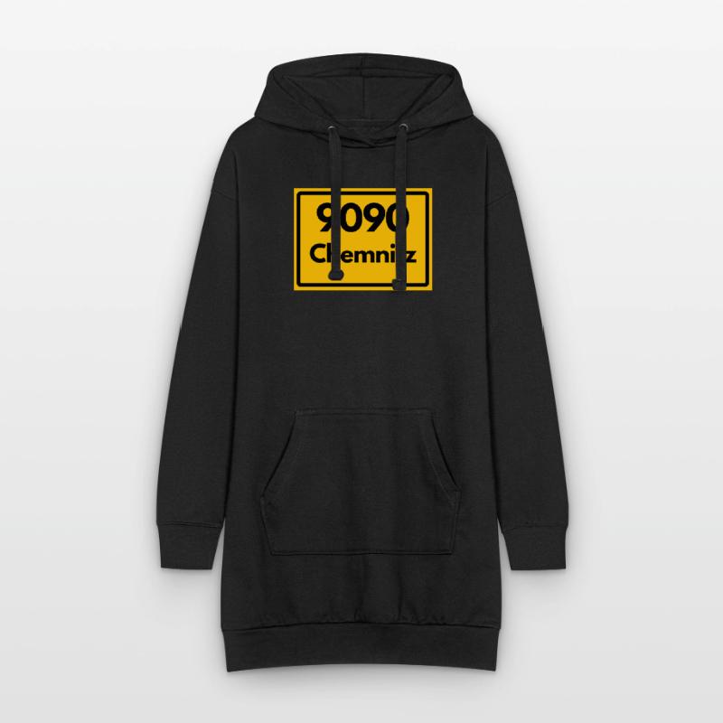 ANCIEN CODE POSTAL 9090 SAXE CODE POSTAL DE CHEMNITZ Sweat-shirt à capuche long Femme