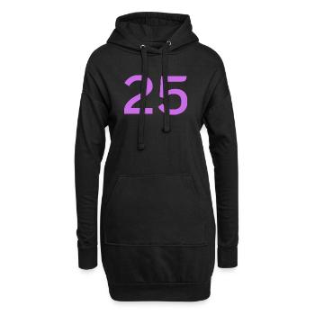 25 - Hoodie-Kleid - Schwarz - Vorne