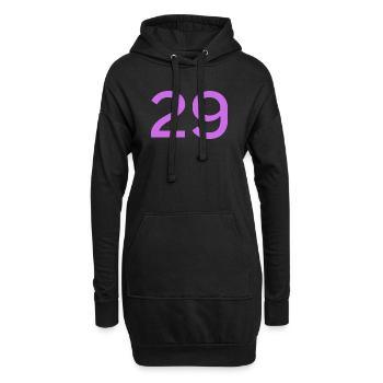 29 - Sweat-shirt à capuche long Femme - noir - Devant