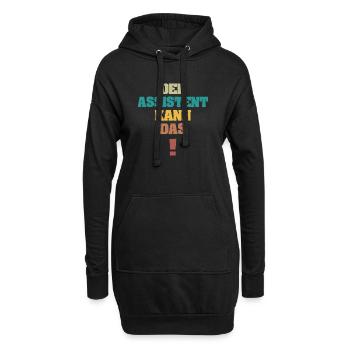 Assistent als Spruch - Hoodie-Kleid - Schwarz - Vorne