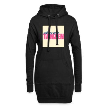 Leidenschaft Tanzen - Hoodie-Kleid - Schwarz - Vorne