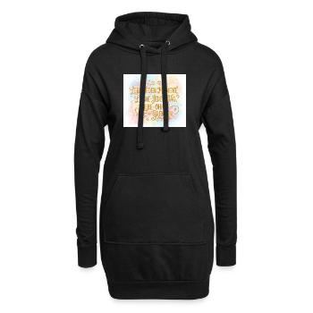 Lebe Jeden Moment Lache Jeden Tag - Hoodie-Kleid - Schwarz - Vorne