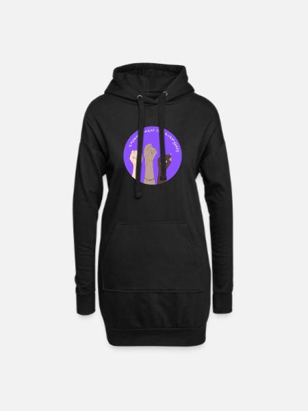 empowerment for everybody - Hoodie-Kleid - Schwarz
