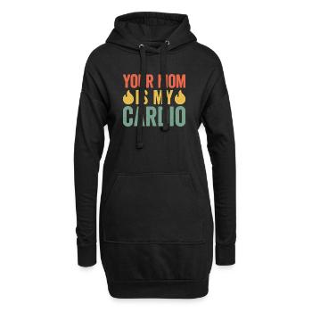 Ta mère est mon cardio - Sweat-shirt à capuche long Femme - noir - Devant