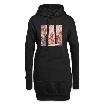 Märchenwald Waschbär Fest - Hoodie-Kleid - Schwarz - Vorne