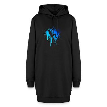 Sportklettern Geschenkidee für eine Bergsportlerin - Hoodie-Kleid - Schwarz - Vorne