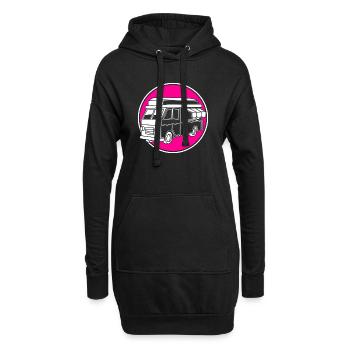Imbiss Food Truck - Hoodie-Kleid - Schwarz - Vorne