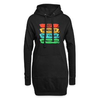 Mitarbeiter der Woche Mitarbeiter des Monats - Hoodie-Kleid - Schwarz - Vorne