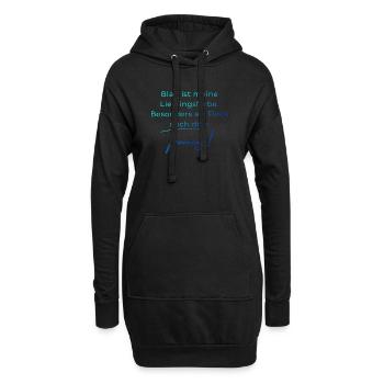 Voltigieren Training: Lustiger Volti Spruch - Hoodie-Kleid - Schwarz - Vorne