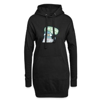 Histoire mignonne de pigeon idiot Bro Jeu de mots drôle - Sweat-shirt à capuche long Femme - noir - Devant