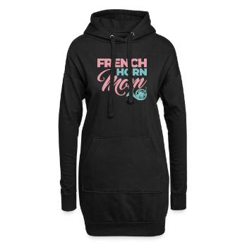 Maman Cor Français - Sweat-shirt à capuche long Femme - noir - Devant