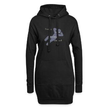 Müssiggang ist nur für Mittelmässige verhängnisvol - Hoodie-Kleid - Schwarz - Vorne