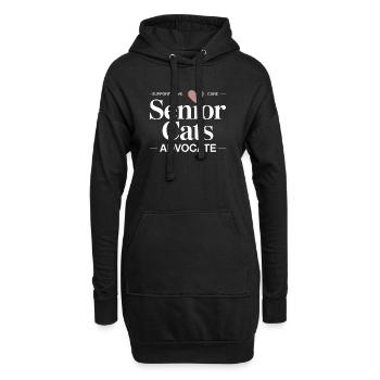 Senior-Katzen-Anwalt Tee - Hoodie-Kleid - Schwarz - Vorne