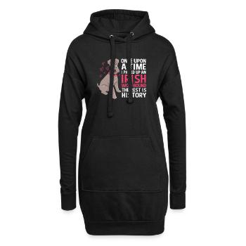 Irischer Wolfshund - Hoodie-Kleid - Schwarz - Vorne