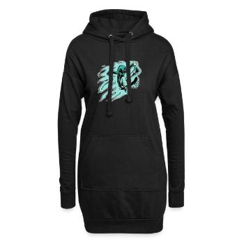 Skateur à capuche en mode comète - Sweat-shirt à capuche long Femme - noir - Devant