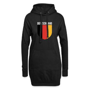 Deutschland Schildflagge Design - Hoodie-Kleid - Schwarz - Vorne