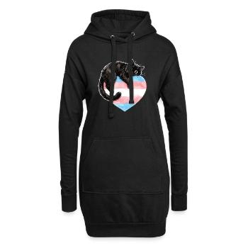 Pride Month LGBTQ – Schütze trans Kinder - Hoodie-Kleid - Schwarz - Vorne