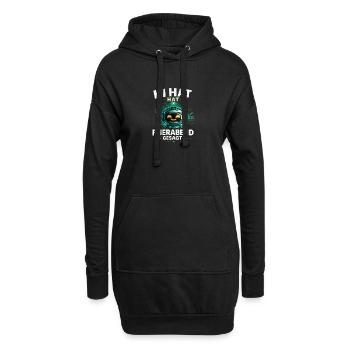 KI Feierabend Spruch Lustiges Büro Motiv - Hoodie-Kleid - Schwarz - Vorne