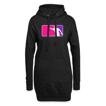 Petanque Boule Petanca Style Major League Rose - Sweat-shirt à capuche long Femme - noir - Devant