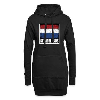 Dutch Flag | Vintage Made In The Netherlands Gift  - Sweat-shirt à capuche long Femme - noir - Devant