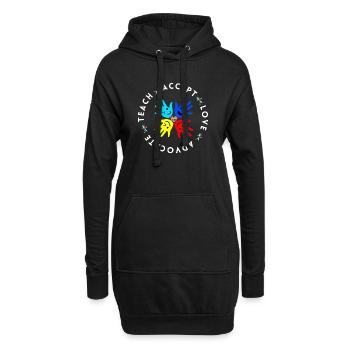 Autismus Lehrer Inklusion Akzeptanz Geschenk - Hoodie-Kleid - Schwarz - Vorne